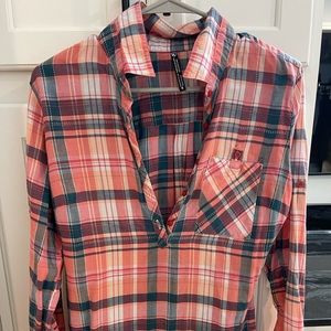 Kuhl Womens pullover plaid shirt